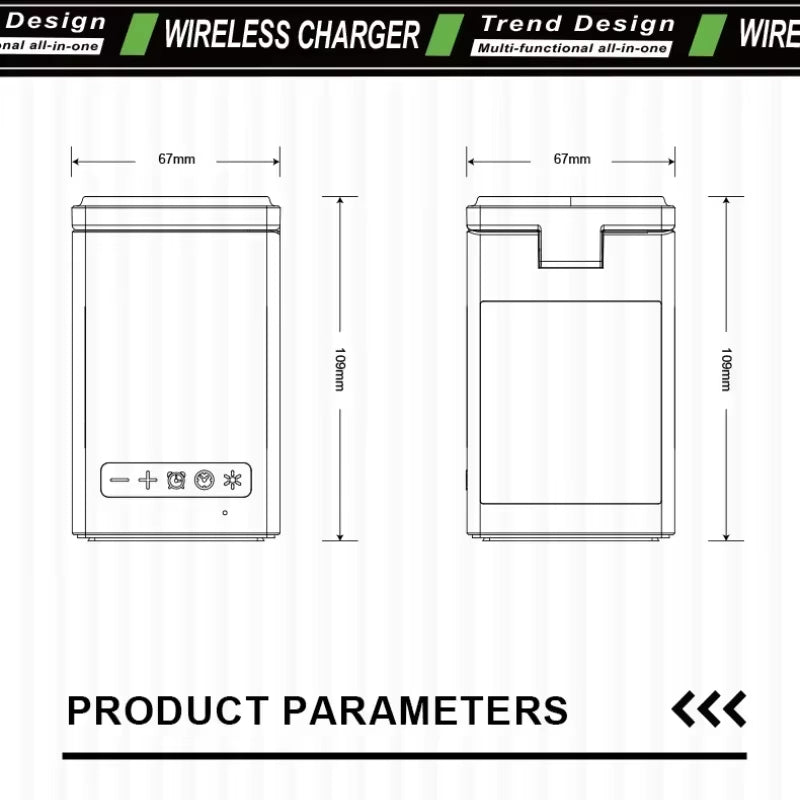 6 in 1 Magnetic Wireless Charger Stand Bluetooth Speaker Alarm Clock for Magsafe Iphone 16 15 14 Pro Max Airpods Pro Apple Watch