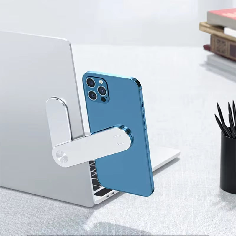 Magnetic Phone Holder Aluminium Alloy Dual-Screen Laptop Screen Expand Stand Folding Side Mount Bracket for Ipad Mobile Phone