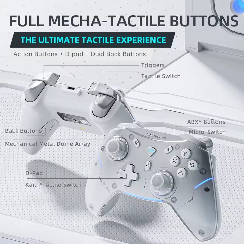 Gamepad Wireless Gaming Controller Machenike G5 Pro Elite Hall Trigger Joystick Mecha-Tactile Buttons for Switch PC Android IOS